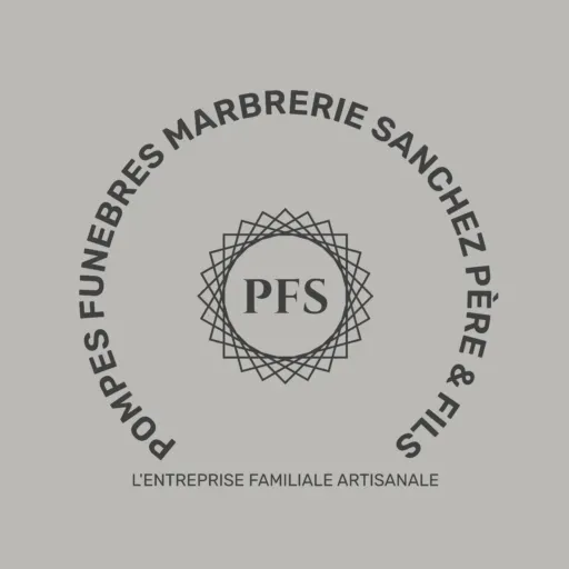 Logo PFS Sanchez Père & Fils, entreprise familiale artisanale de pompes funèbres et marbrerie.